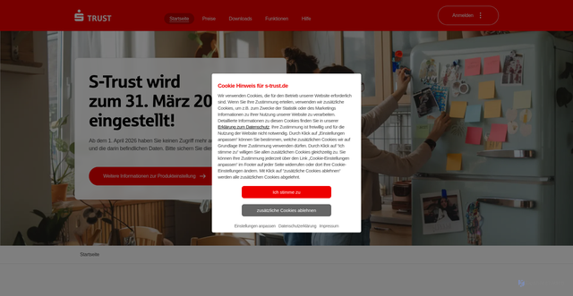 Security scan screenshot of https://s-trust.de