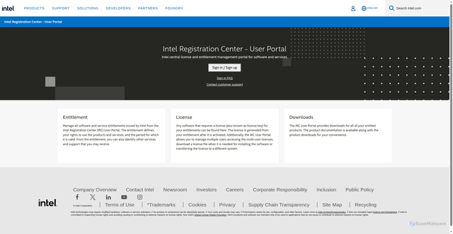 Security scan screenshot of https://lemcenter.intel.com