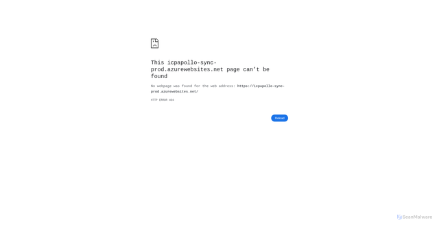 Security scan screenshot of https://icpapollo-sync-prod.azurewebsites.net