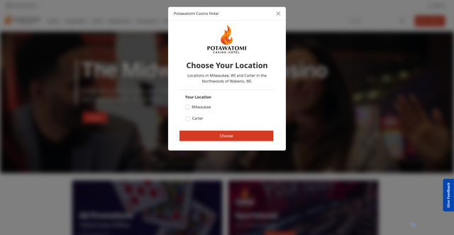 Security scan screenshot of https://www.potawatomi.com/