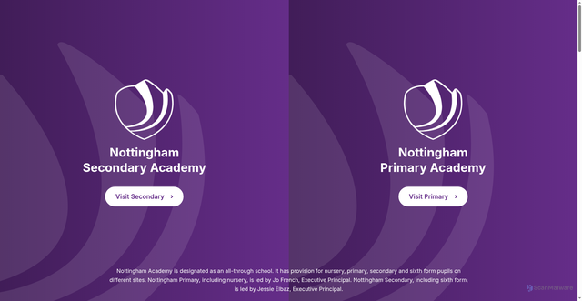 Security scan screenshot of https://www.nottinghamacademy.org/