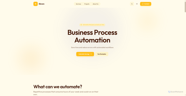 Security scan screenshot of https://eleven-112.pages.dev/en/process-automation/