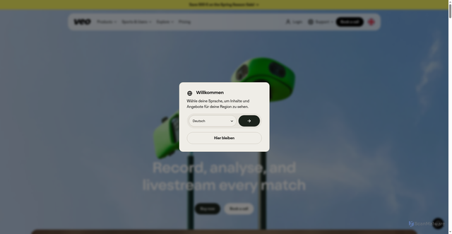 Security scan screenshot of https://www.veo.com/