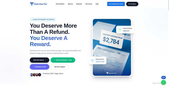 Security scan screenshot of https://simplyeasytax.com/