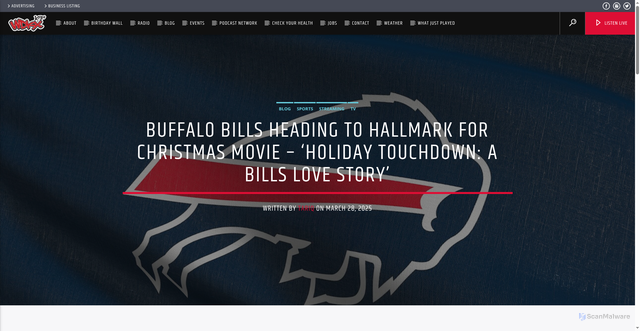 Security scan screenshot of https://wdkx.com/buffalo-bills-heading-to-hallmark-for-christmas-movie-holiday-touchdown-a-bills-love-story/