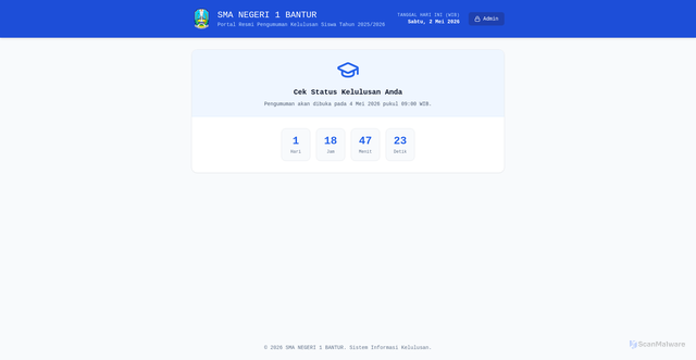 Security scan screenshot of https://kelulusan-smaneba-2rgv6pb1rc.edgeone.app/