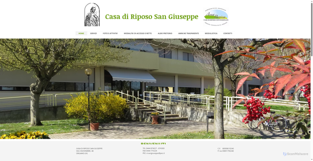 Security scan screenshot of https://www.casaripososangiuseppe.it/