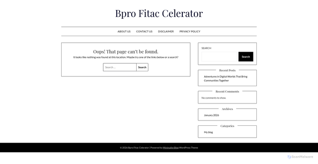 Security scan screenshot of https://b2bprofitaccelerator.com/?p=1
