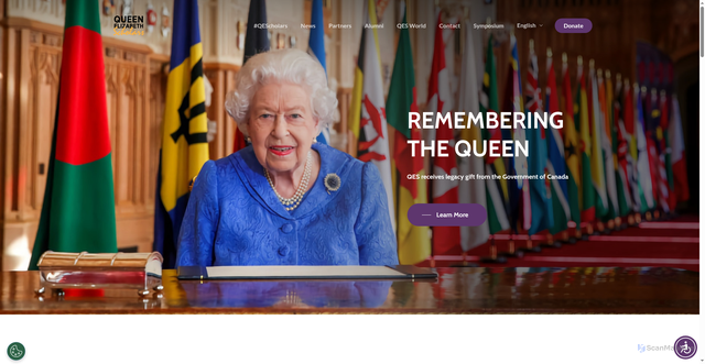 Security scan screenshot of https://queenelizabethscholars.ca/