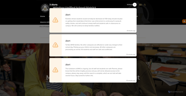 Security scan screenshot of https://www.wusd.org/124336_2