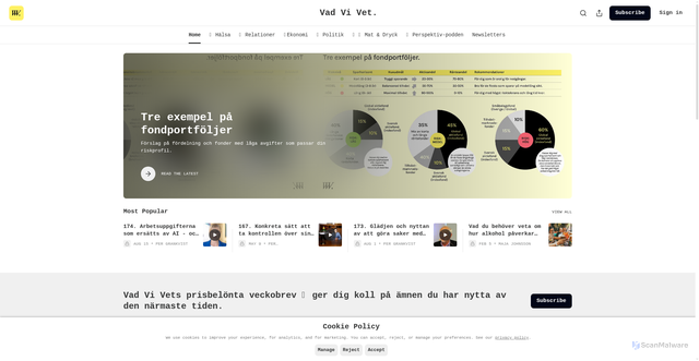 Security scan screenshot of https://www.vadvivet.se/