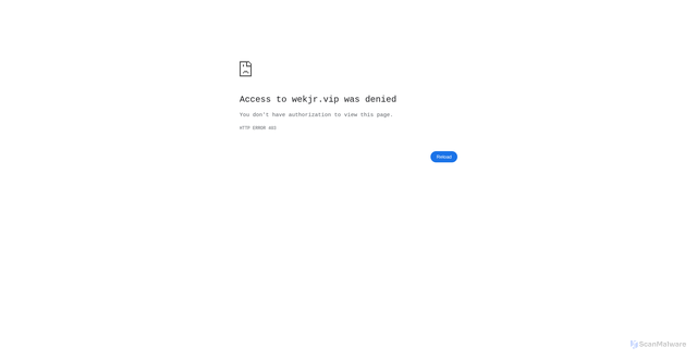 Security scan screenshot of https://wekjr.vip/