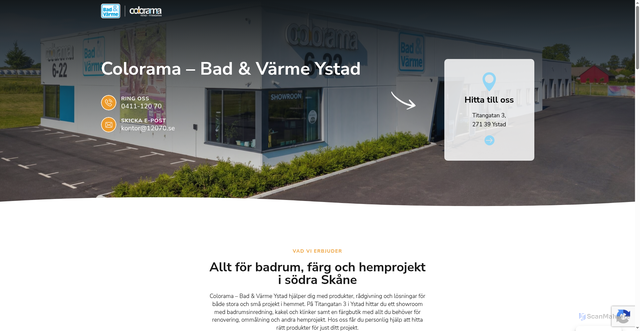 Security scan screenshot of https://coloramabadochvarmeystad.se