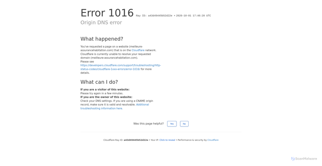 Security scan screenshot of https://meilleure-assurancehabitation.com