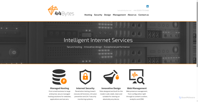 Security scan screenshot of https://44bytes.net