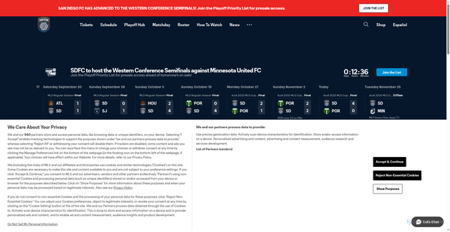 Security scan screenshot of https://www.sandiegofc.com/