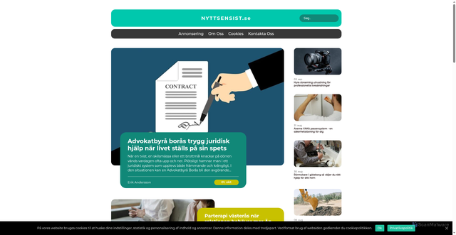 Security scan screenshot of https://nyttsensist.se