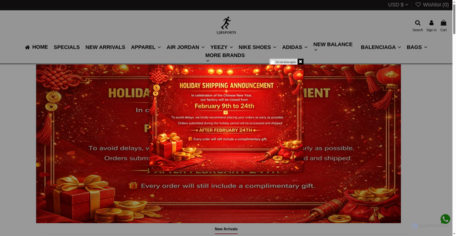 Security scan screenshot of https://www.ljrsports.com