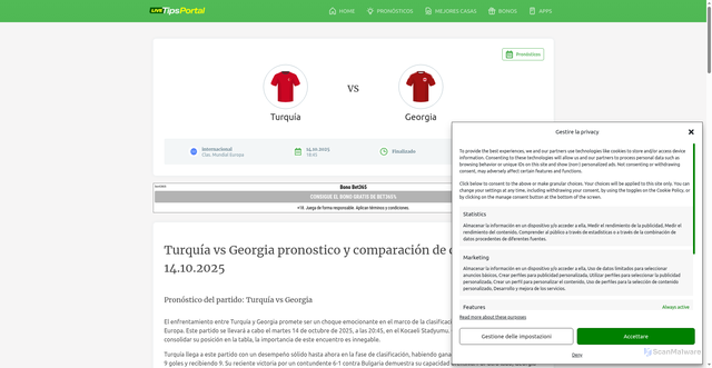 Security scan screenshot of https://www.livetipsportal.com/es/pronosticos-apuestas-deportivas/turquia-vs-georgia-clas-mundial-europa-10798364/