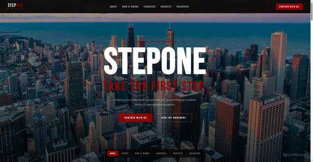 Security scan screenshot of https://steponeministry-ileov4pdqv.edgeone.app/