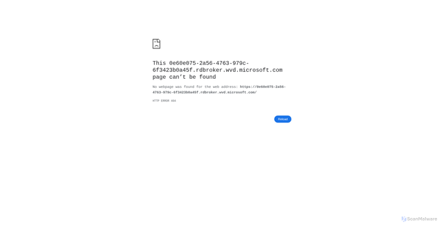 Security scan screenshot of https://0e60e075-2a56-4763-979c-6f3423b0a45f.rdbroker.wvd.microsoft.com