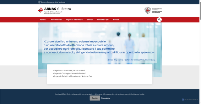 Security scan screenshot of https://www.aobrotzu.it