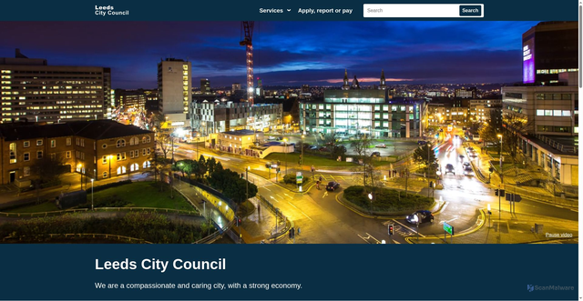 Security scan screenshot of https://www.leeds.gov.uk/