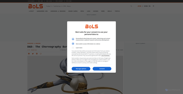 Security scan screenshot of https://www.belloflostsouls.net/2026/04/dd-the-choreography-bard-dancing-the-knight-away.html