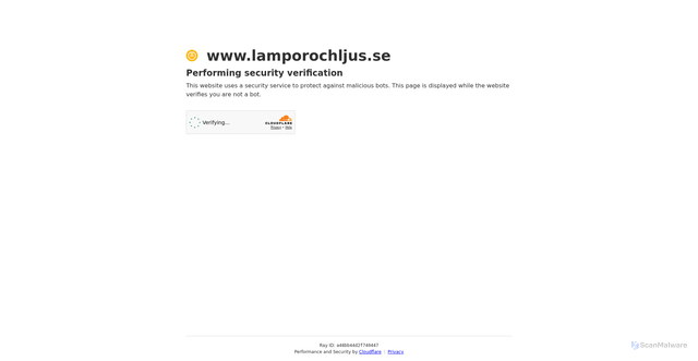 Security scan screenshot of https://lamporochljus.se