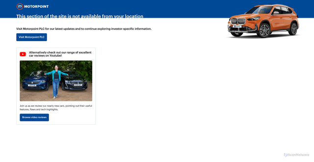 Security scan screenshot of https://motorpoint.co.uk
