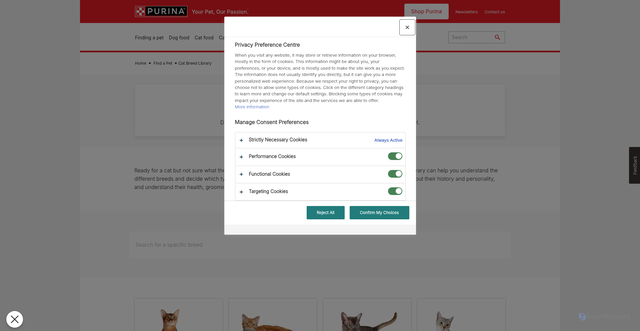 Security scan screenshot of https://www.purina.co.uk/find-a-pet/cat-breeds
