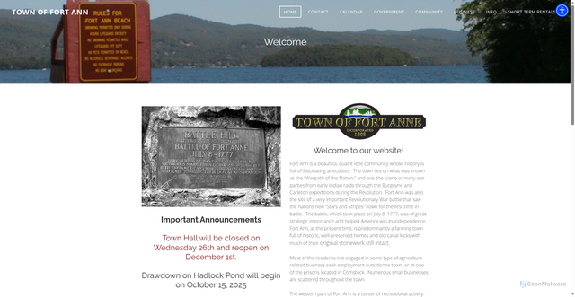 Security scan screenshot of https://www.townoffortannny.gov/