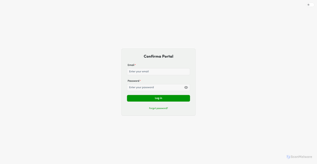 Security scan screenshot of https://confirmaportal.com/