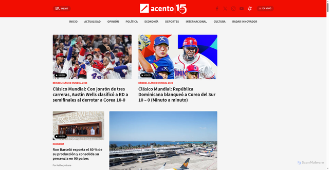 Security scan screenshot of https://media.acento.com.do
