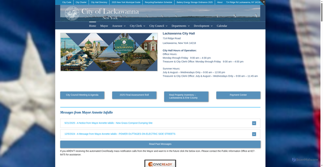 Security scan screenshot of https://lackawannany.gov/