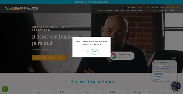 Security scan screenshot of https://www.yourwvinjuryattorneys.com/