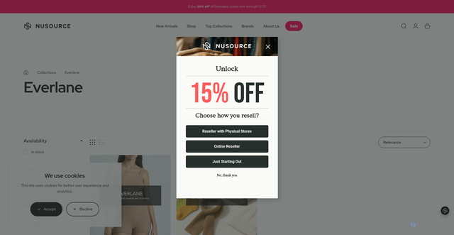 Security scan screenshot of https://nusource.io/collections/everlane?srsltid=AfmBOooXNgxHEjw8R9_7nQiSbzIgJdSchFnQ8PdCipVPJe6BfVNhA_cw