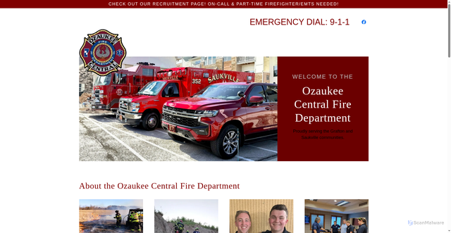 Security scan screenshot of https://ozcentralfirewi.gov/