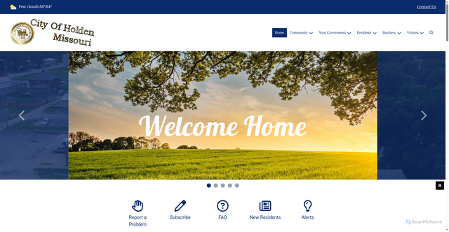 Security scan screenshot of https://holdenmo.gov/