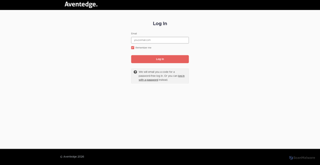 Security scan screenshot of https://online.aventedge.com/sign_in