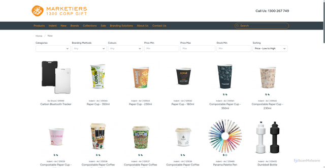 Security scan screenshot of https://marketiersonline.com.au/category/new