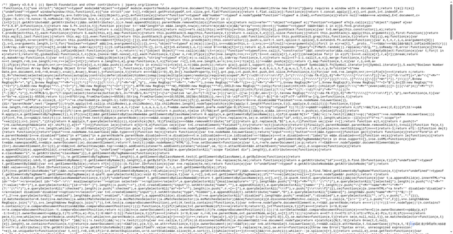 Security scan screenshot of https://code.jquery.com/jquery-3.6.0.min.js