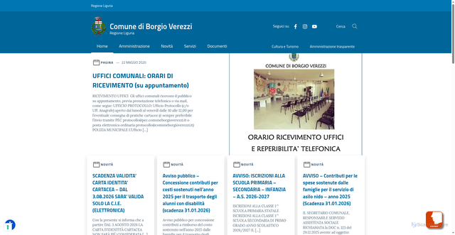 Security scan screenshot of https://comune.borgioverezzi.sv.it/