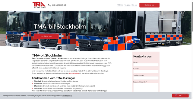 Security scan screenshot of https://tmabilstockholm.se