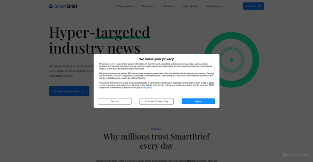 Security scan screenshot of https://cdn.smartbrief.com