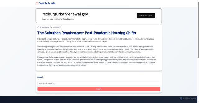 Security scan screenshot of https://rexburgurbanrenewal.gov/