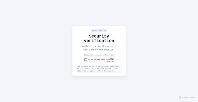 Security scan screenshot of https://www.chaseinfiniti.com/