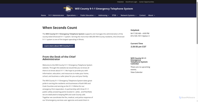Security scan screenshot of https://willcounty911.gov/