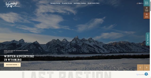 Security scan screenshot of https://travelwyoming.com/