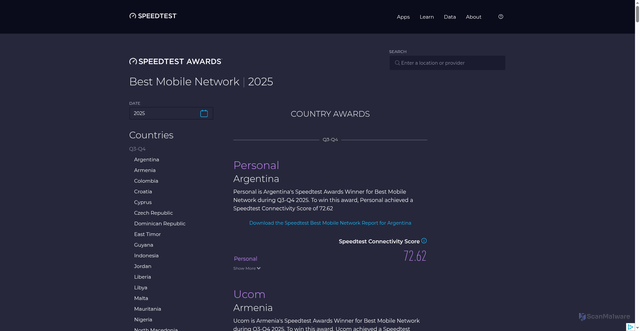 Security scan screenshot of https://dpd-a7u.pages.dev/awards/best-mobile/?
